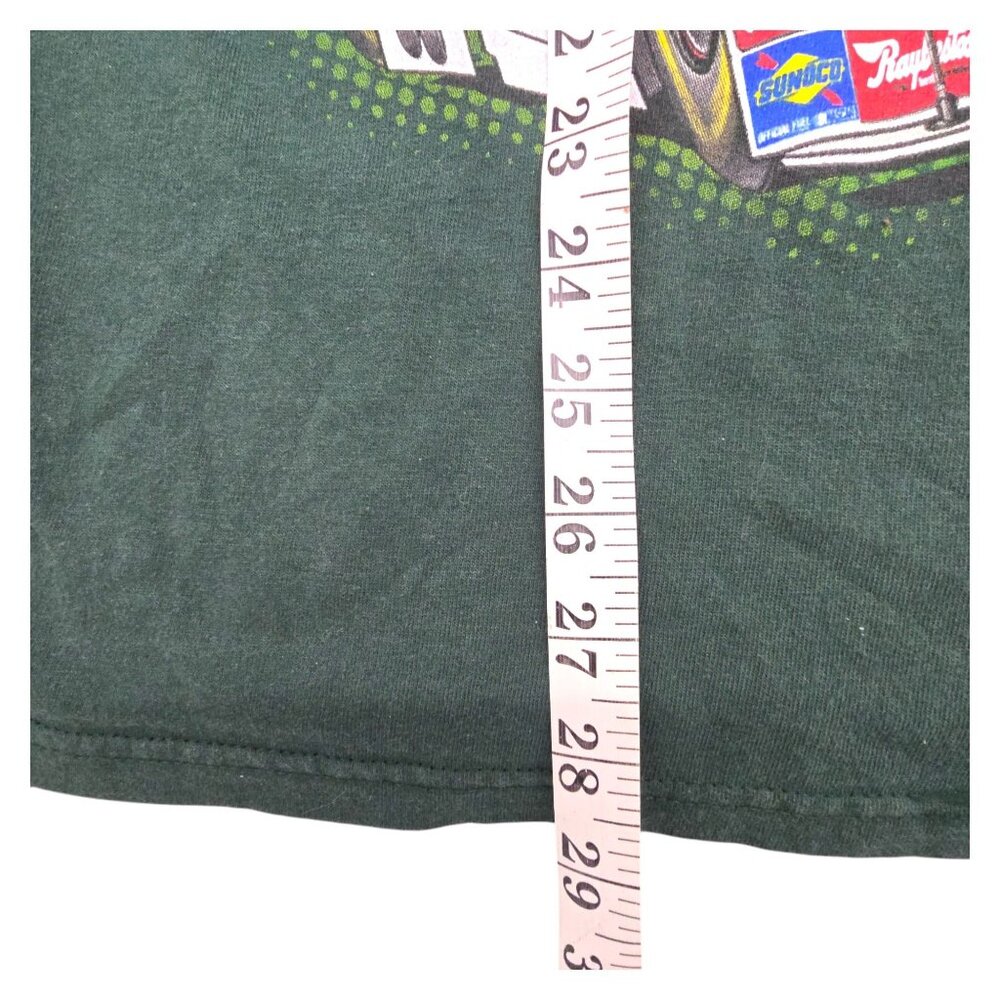 Dale Earnhardt Jr NASCAR AOP Graphic XL Chase Green Short Sleeve 100% Cotton Y2K - Picture 10 of 12